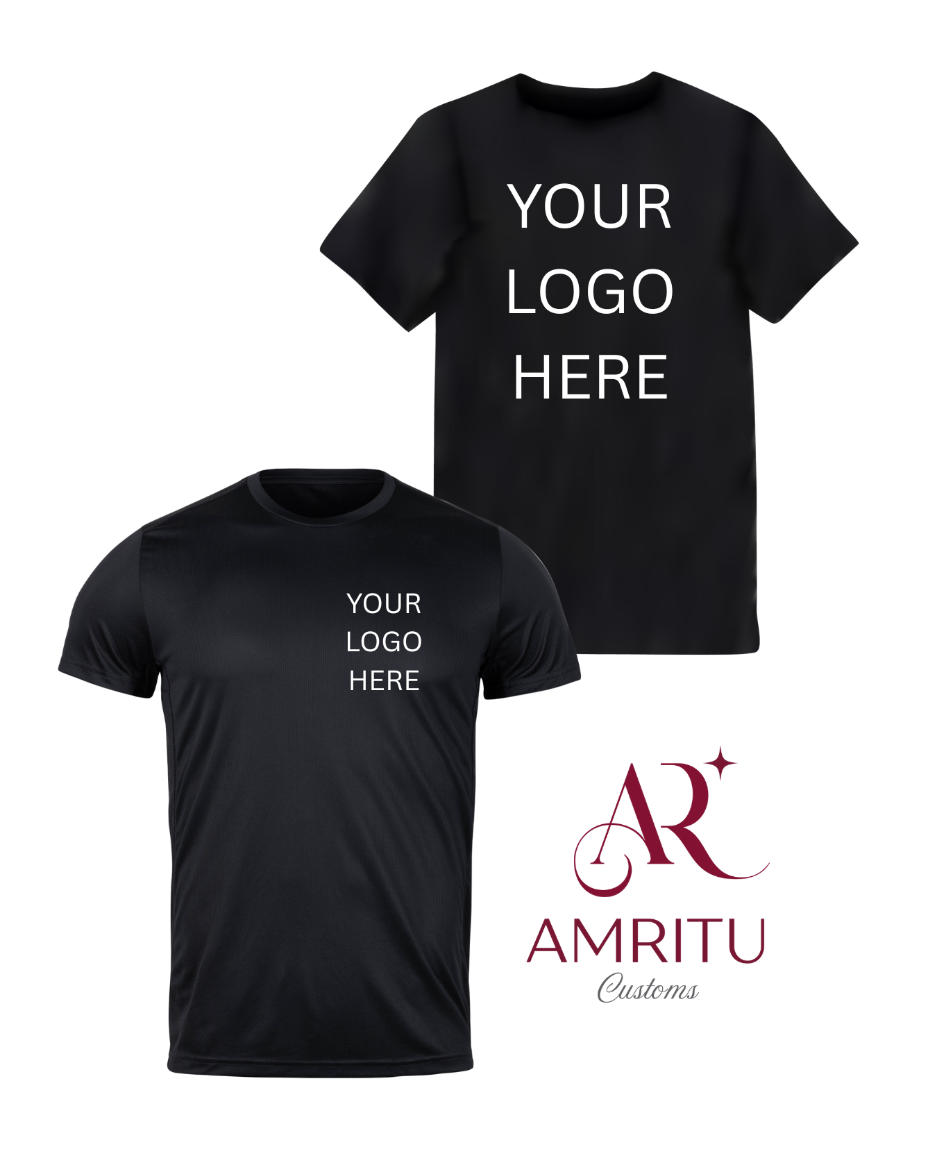 Custom Logo T-Shirt- Crew Neck